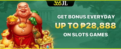 Promotional banner for slots games with bonuses up to ₱28,888